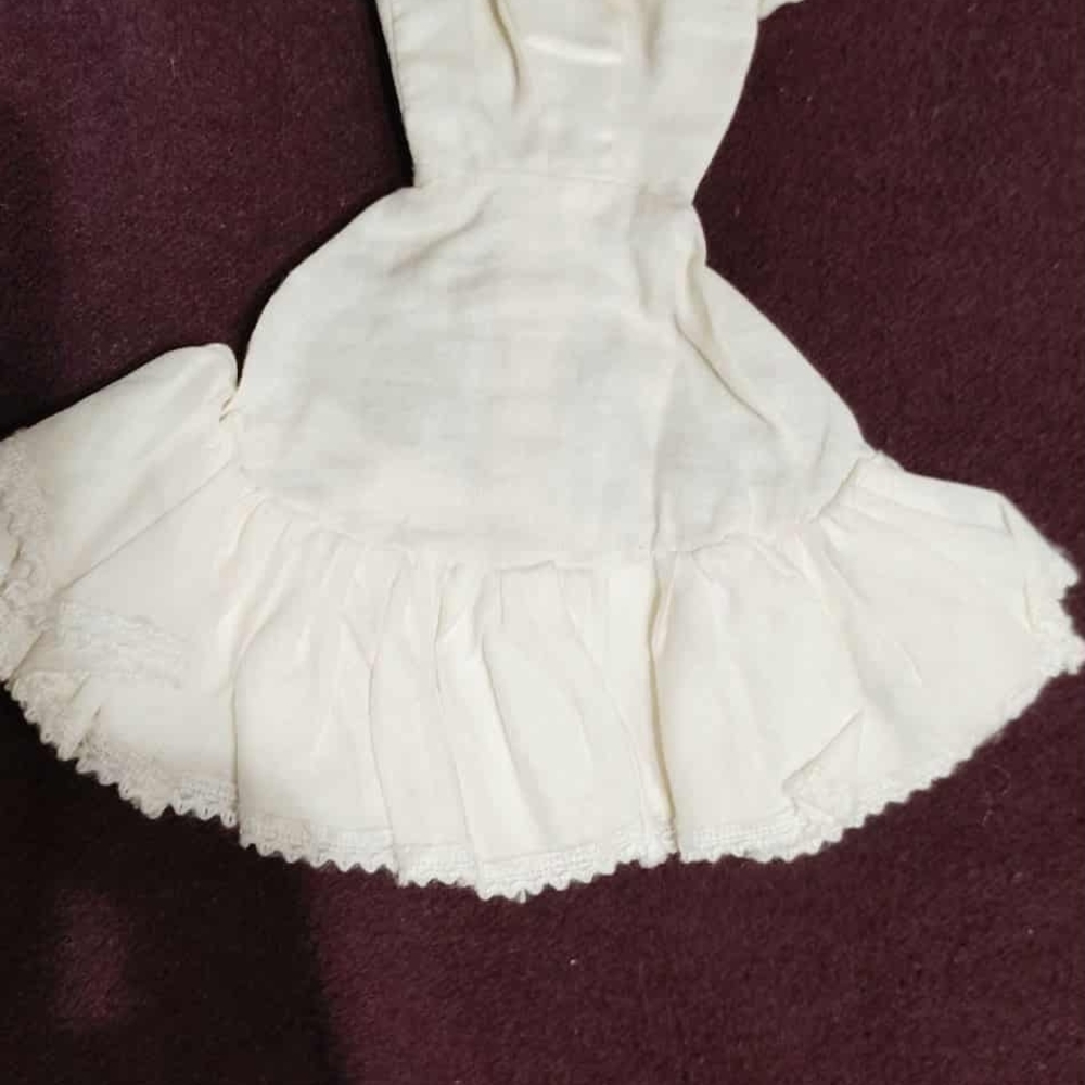 Barbie White Cream Ruffled Dress